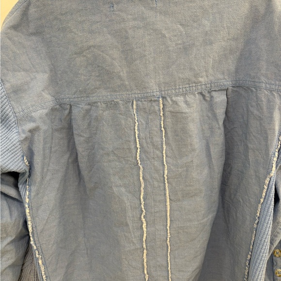 We The Free Cool and Clean Oversized Solid  Waffle Knit Button Down Size Small - Picture 13 of 16